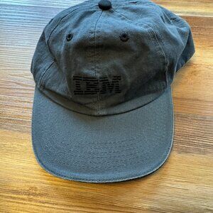 Vtg 90s IBM Hat Strap Back Embroidered Computers Spell Out Logo Casual Cap Dad